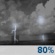 Wednesday Night: A chance of rain showers before 7pm, then showers and thunderstorms. Mostly cloudy, with a low around 49. West southwest wind around 5 mph. Chance of precipitation is 80%. New rainfall amounts between a tenth and quarter of an inch possible. Wednesday Night: Showers And Thunderstorms