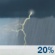 This Afternoon: Isolated showers and thunderstorms. Mostly cloudy. High near 60, with temperatures falling to around 57 in the afternoon. Northwest wind around 10 mph. Chance of precipitation is 20%. This Afternoon: Isolated Showers And Thunderstorms